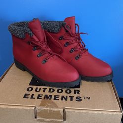 Boots.   Red