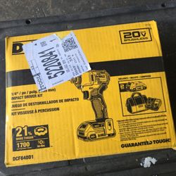 Dewalt 20-volt max 1/4-in Brushless Impact Driver with Battery and Charger #6023