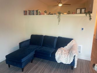 Blue L-Shaped Sectional
