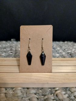 Black Vampire Coffin Drop Earrings