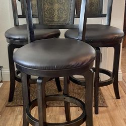 Solid Wood Swivel Barstools