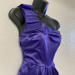 CITY TRIANGLES, Purple One Shoulder Dress, Size 7