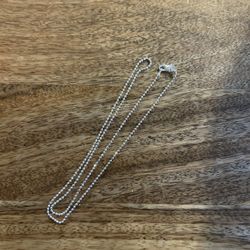 19” 1mm Ball Necklace Silver 