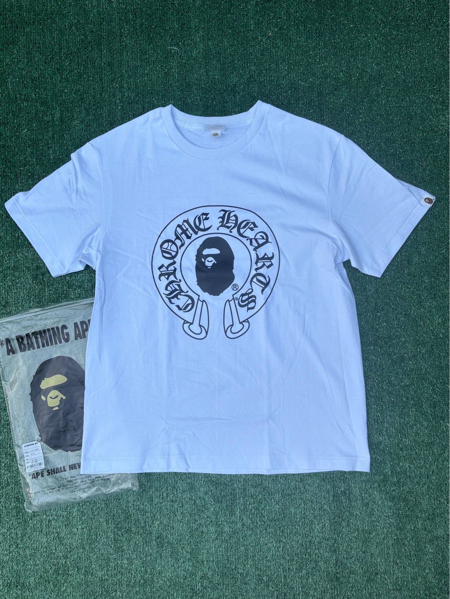 Bape x chrome hearts white