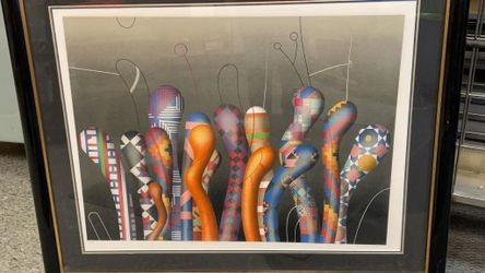 Yankel Ginzburg QUILTED Signed
 Numbered Serigraph