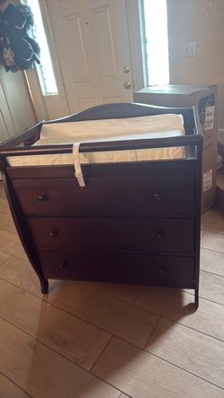 Changing table attached dresser