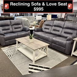 Brand new Reclining Sofa and love seat