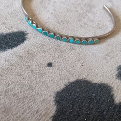 Pure Silver and REAL Turquoise Bracelet