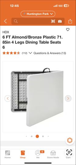 Folding Table 6ft New 