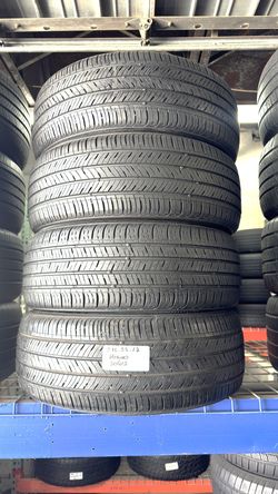 ✅ 4 Used Tires P215/55R17 KUMHO SOLUS A/S 215/55R17 ALL SEASON TOURING CAR SEDAN TYRES 215 55 17