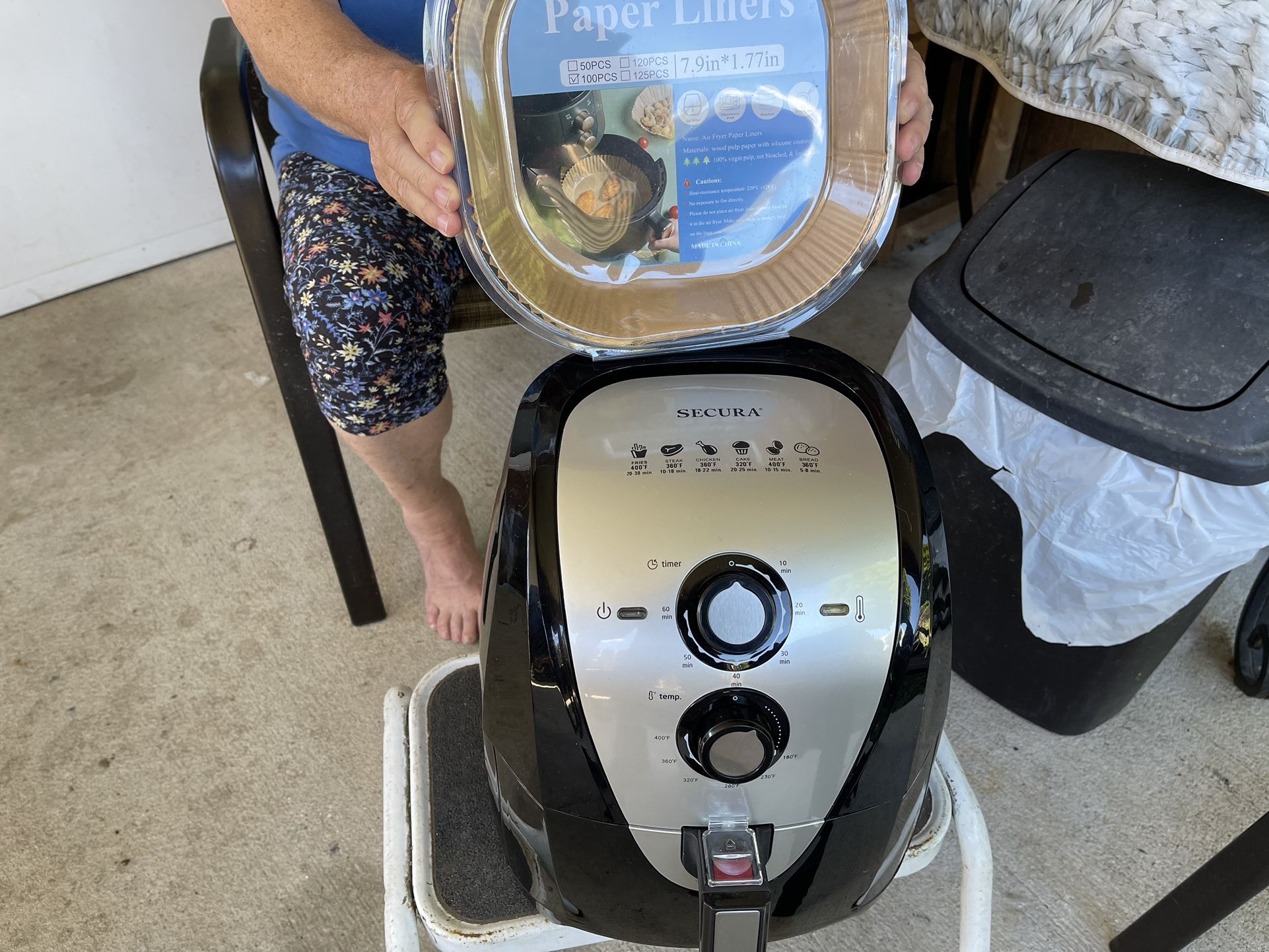 Secure Air Fryer With Liners