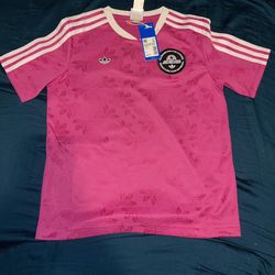 NWT Adidas Kids Classic Sport Crop T- Semi Lucid Fuchsia T-shirt Size S Small