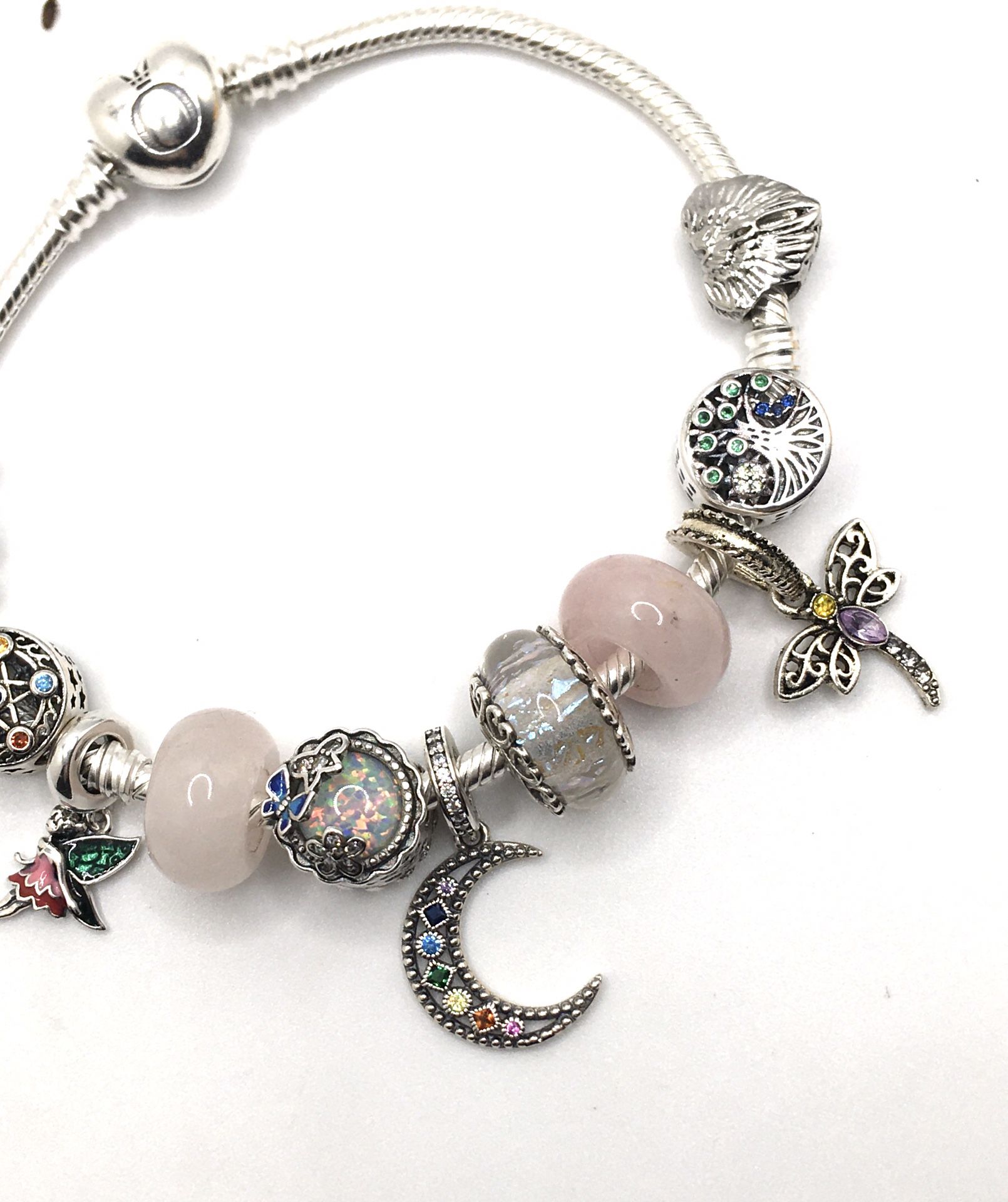Pandora Bracelet With x1 Pandora Bead Plus ‘Fairies Chakra ‘ 925 Charms