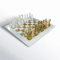 Marble Chess And Checker Set Brand New