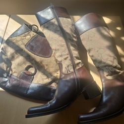 Coach Riding Boots With Purse To Match Shoe Size Women's Size 6