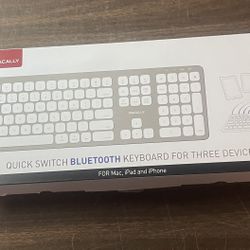 Macally Quick Switch Bluetooth Keyboard for 3 Devices Mac - iPad - iPhone 