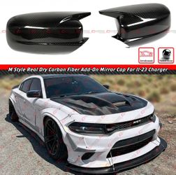11-23 DODGE CHARGER M STYLE REAL CARBON FIBER SIDE MIRROR COVER