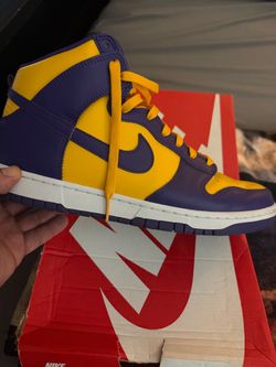 Nike Dunk High Yellow Purple Sneakers
