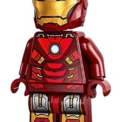 Lego Marvel Iron Man Mark 7 Minifigure 