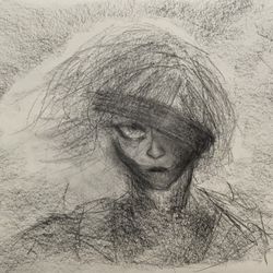 Anime Sketch Drawing 24 By 18 Inch By artist Valentino