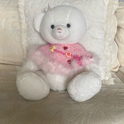 New Stuffed White Teddy Bear