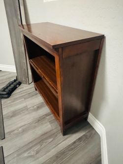 Wood table/stand with 2 shelves