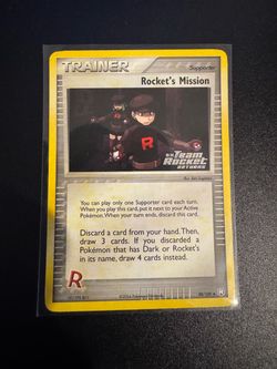 Pokémon Rocket's Mission team rocket returns reverse Trainer Card 88/109