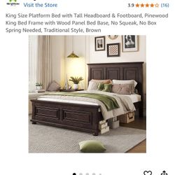 New In Box King Bed Frame