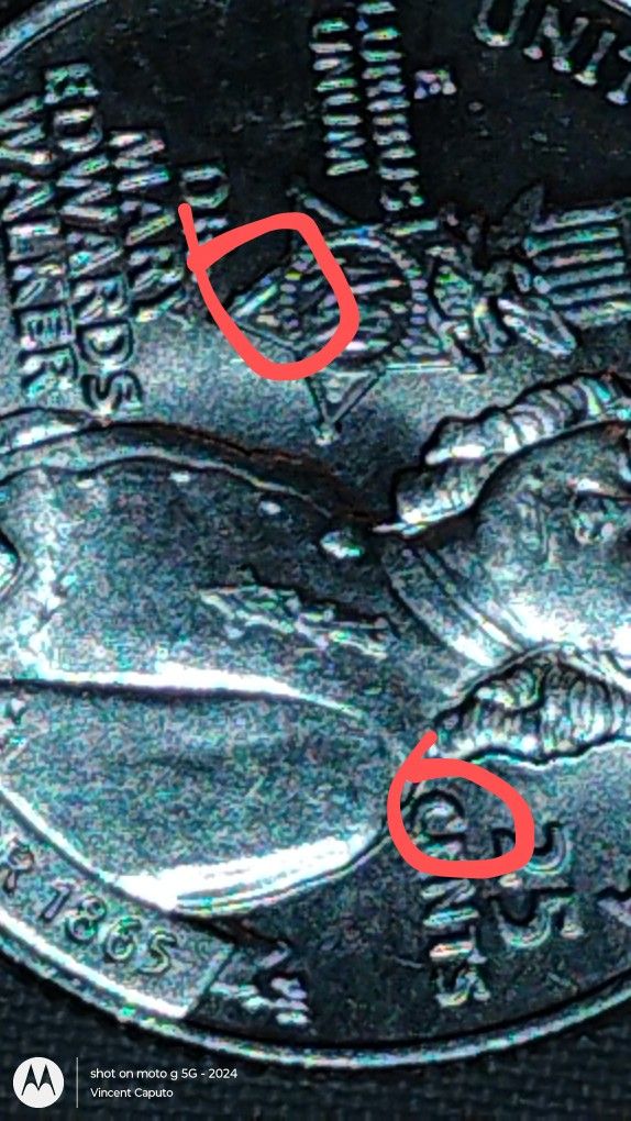 Error Quarter 2024 Over Flashing On Bottom Of Star And At The End Of The Letter Cin Cent Rare Find