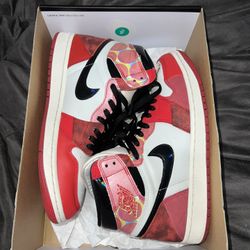 Jordan 1 High Spider-man Size 9.5