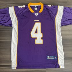 Reebok Minnesota Vikings Brett Favre NFL On Field Equipment Home Jersey Men’s XL 