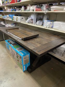 Real wood dining table