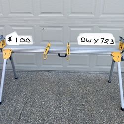 Used   DWX723   Heavy Duty Miter Saw Stand       500lb Cap.   35lb.     16 ft Length Capacity 
