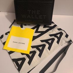 Marc Jacobs The Leather Mini Compact Wallet (Black)