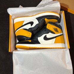 Nike Air Jordan 1 - Taxi (Yellow/Black/White) Mens 12