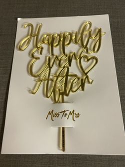 Happily Ever After Wedding Cake Topper Bridal Shower 