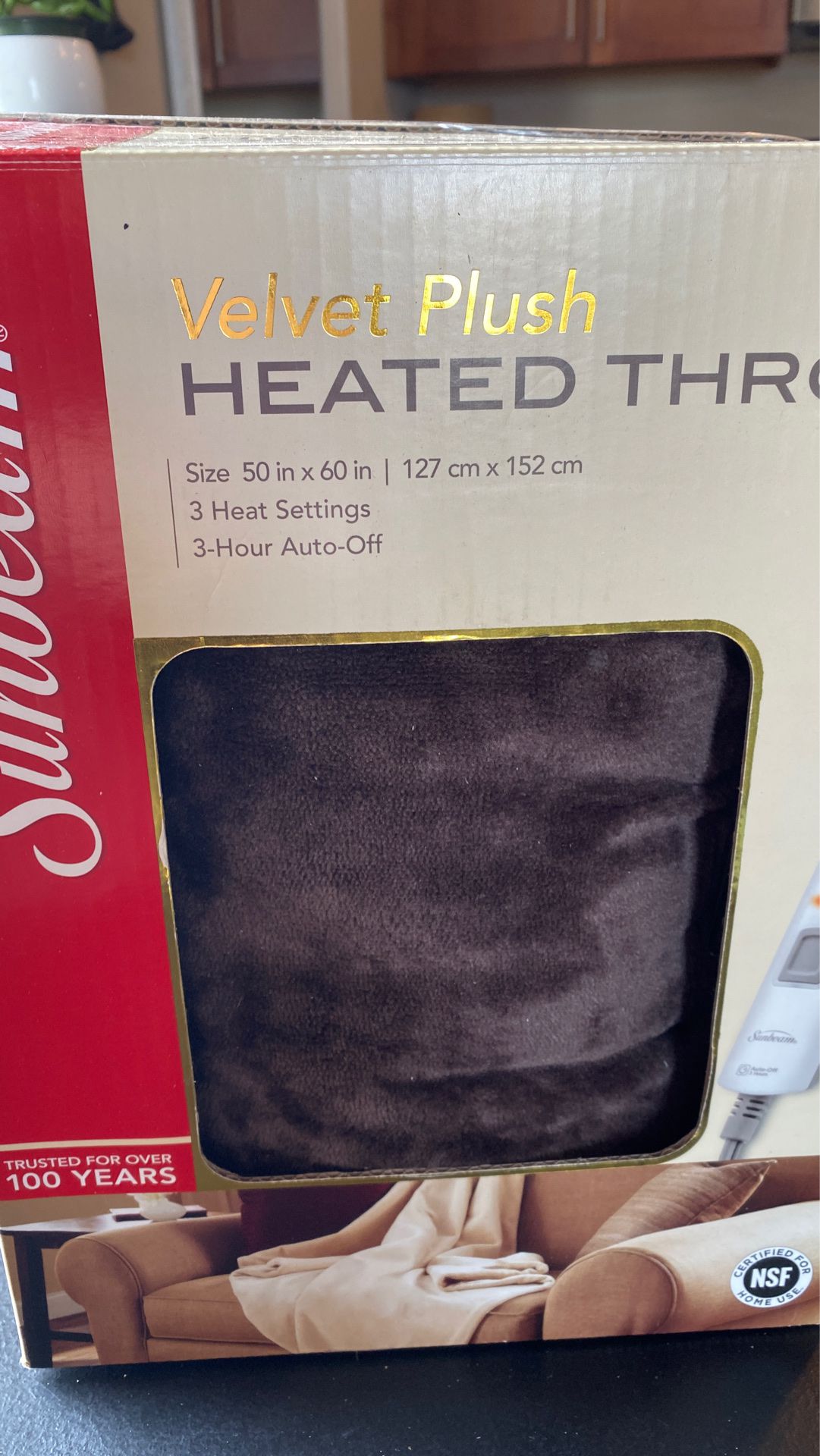 Heated throw electric blanket