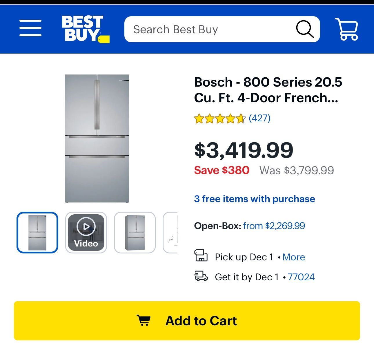 Bosch 800 Series 4 Door French Door