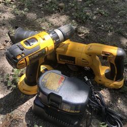 De Walt Drill, Charger,  and Saw 