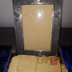 Antique Silver Plated Picture Frame