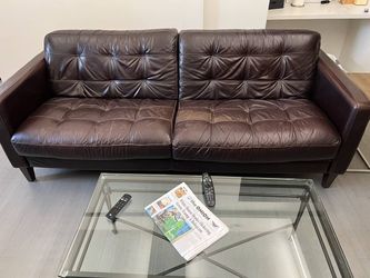 Brown Leather Couch