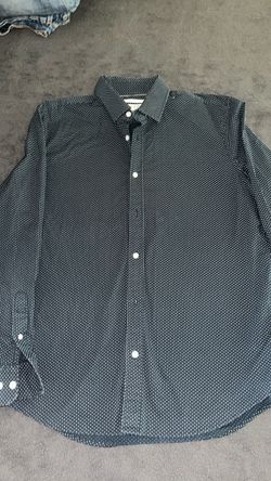 Men's old navy/navy Polka Dot Button-Up Dress Shirt