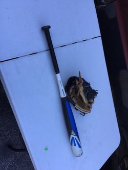 Youth Easton bat and adidas mitt