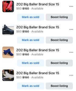 7 Big Baller Shoes Size 15