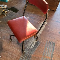 Vintage Chair Red Leather 