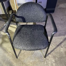 Black Cloth Guest Chair