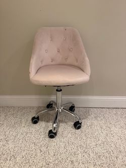 Pink swivel desk office chair