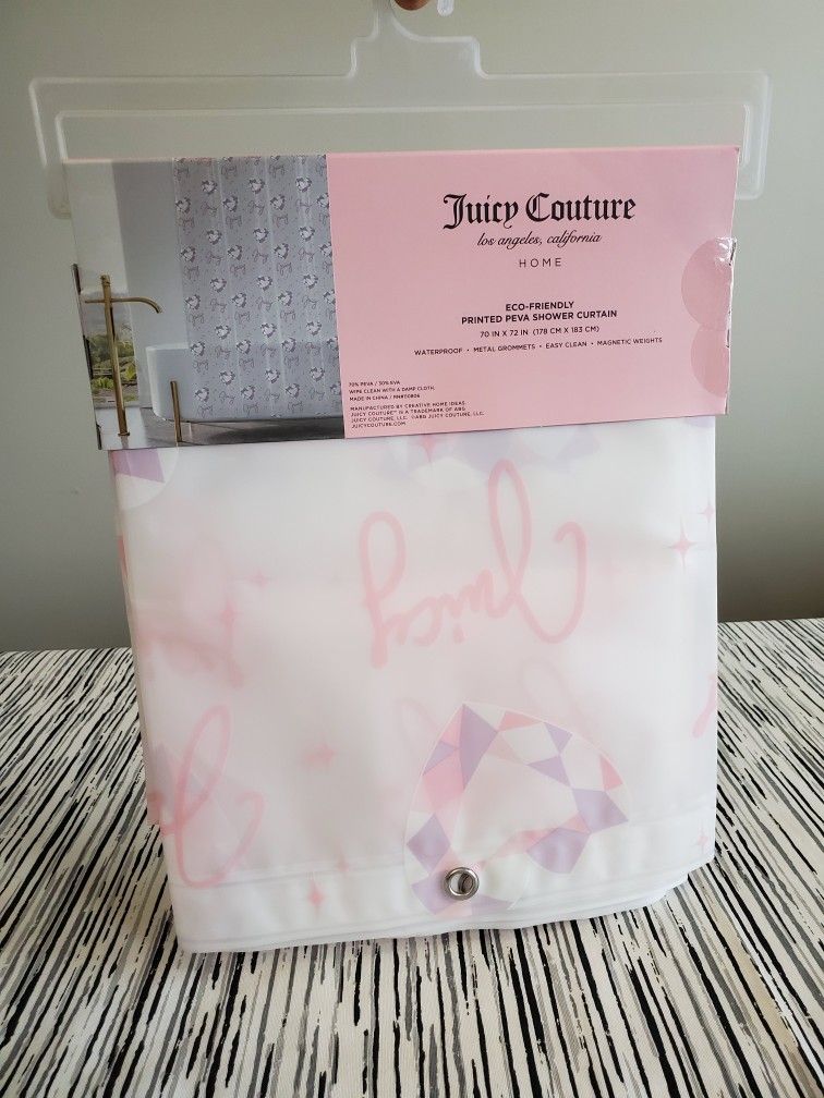 Juicy Couture Love Shower Curtain 70 Inch x 72 Inch