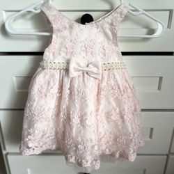Baby Girl Pink Pretty Dress Great For Birthday Party 