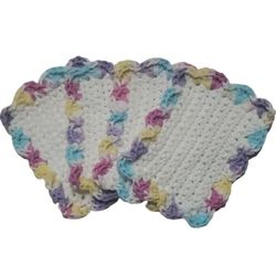 Fancy Handmade Reusable Cotton Sponges-Set of 4